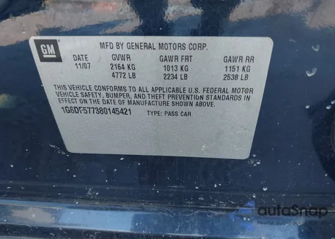 2008 Cadillac Cts Standard from USA, damaged, VIN 1G6DF577380145421